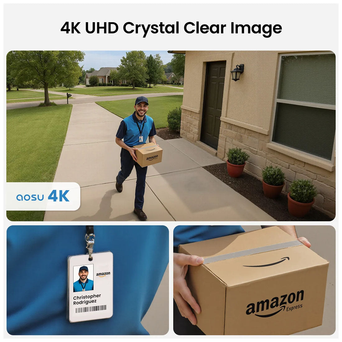 AOSU C8S2H P1 Max Solar Powered 4K Outdoor Security Camera Bundle with Cortex Hub - 2 Cameras