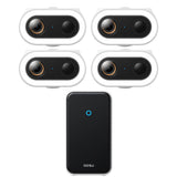 AOSU C8S4H P1 Max Solar Powered 4k Outdoor Security Camera Bundle with Cortex Hub - 4 Cameras
