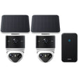 AOSU C9P2H T2 Pro Solar Powered 3k Outdoor Security Camera Bundle with Cortex Hub - 2 Cameras