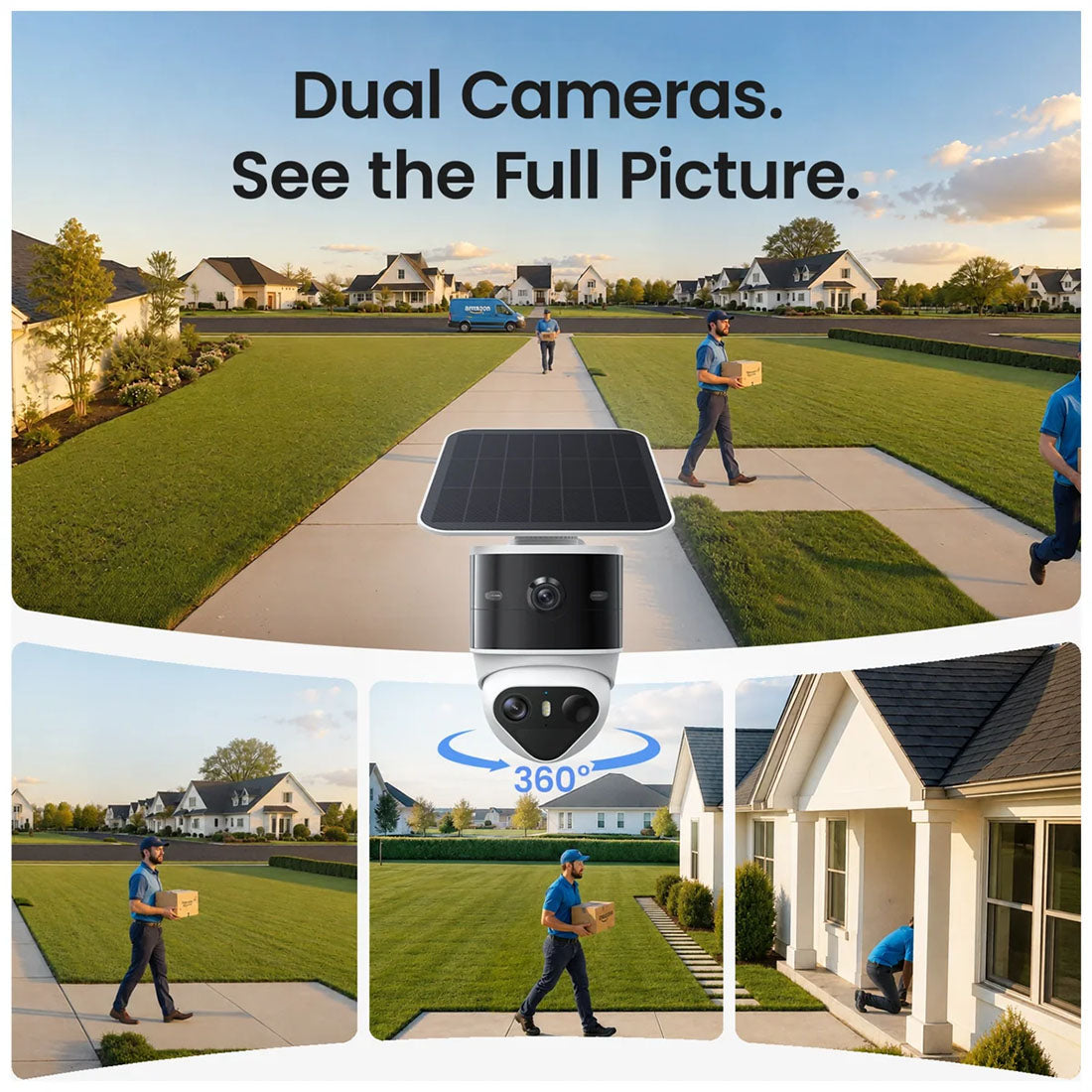 AOSU C9P T2 Pro Solar Powered 3k Outdoor Security Camera