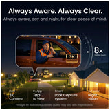AOSU C9P T2 Pro Solar Powered 3k Outdoor Security Camera