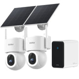AOSU C9S2H D1 Max Solar Powered 4k Outdoor Security Camera Bundle with Cortex Hub - 2 Cameras