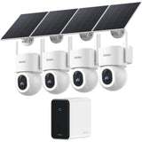 AOSU C9S4H D1 Max Solar Powered 4k Outdoor Security Camera Bundle with Cortex Hub - 4 Cameras