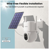 AOSU C9S4H D1 Max Solar Powered 4k Outdoor Security Camera Bundle with Cortex Hub - 4 Cameras