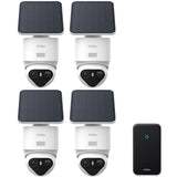AOSU C9X4H T2 Ultra Solar Powered 4k Outdoor Security Camera Bundle with Cortex Hub - 4 Cameras