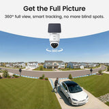 AOSU C9X4H T2 Ultra Solar Powered 4k Outdoor Security Camera Bundle with Cortex Hub - 4 Cameras