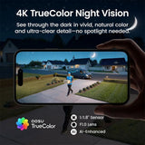 AOSU C9X4H T2 Ultra Solar Powered 4k Outdoor Security Camera Bundle with Cortex Hub - 4 Cameras