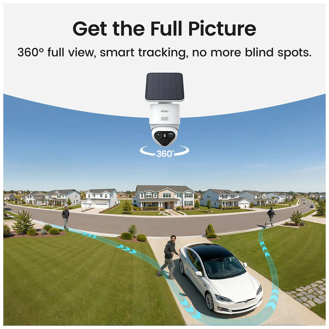 AOSU C9X T2 Ultra Solar Powered 4k Outdoor Security Camera