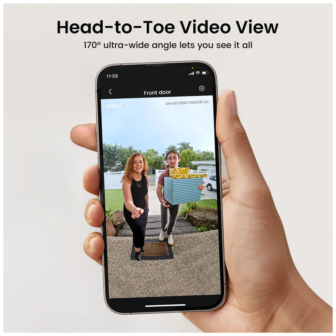 AOSU V8E 2k Video Doorbell with Built in Chime