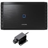 Alpine KTA-200M Mono 4 Power Pack Amplifier with PowerStack | RUX-KNOB.2 Remote Bass Level Control