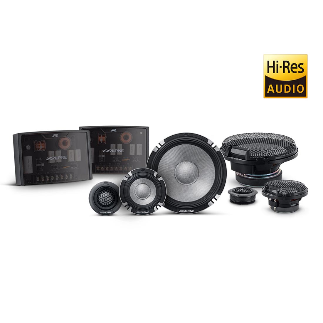 Alpine UTE-73BT Digital Media Receiver | R2-S653 6.5" Component Speaker System | Kenwood DRV-A510W Dash Cam - Bundle