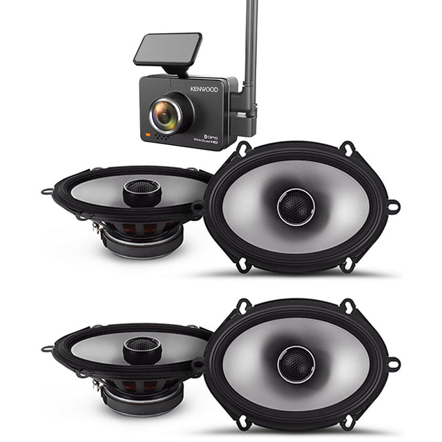 Alpine S2-S68 6x8" Speakers (2) | Kenwood DRV-A510W Dash Cam - Bundle