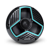 Alpine MRN-S88-LB 8.8" 2-Way Marine Speakers with RGB LED Lighting - Black