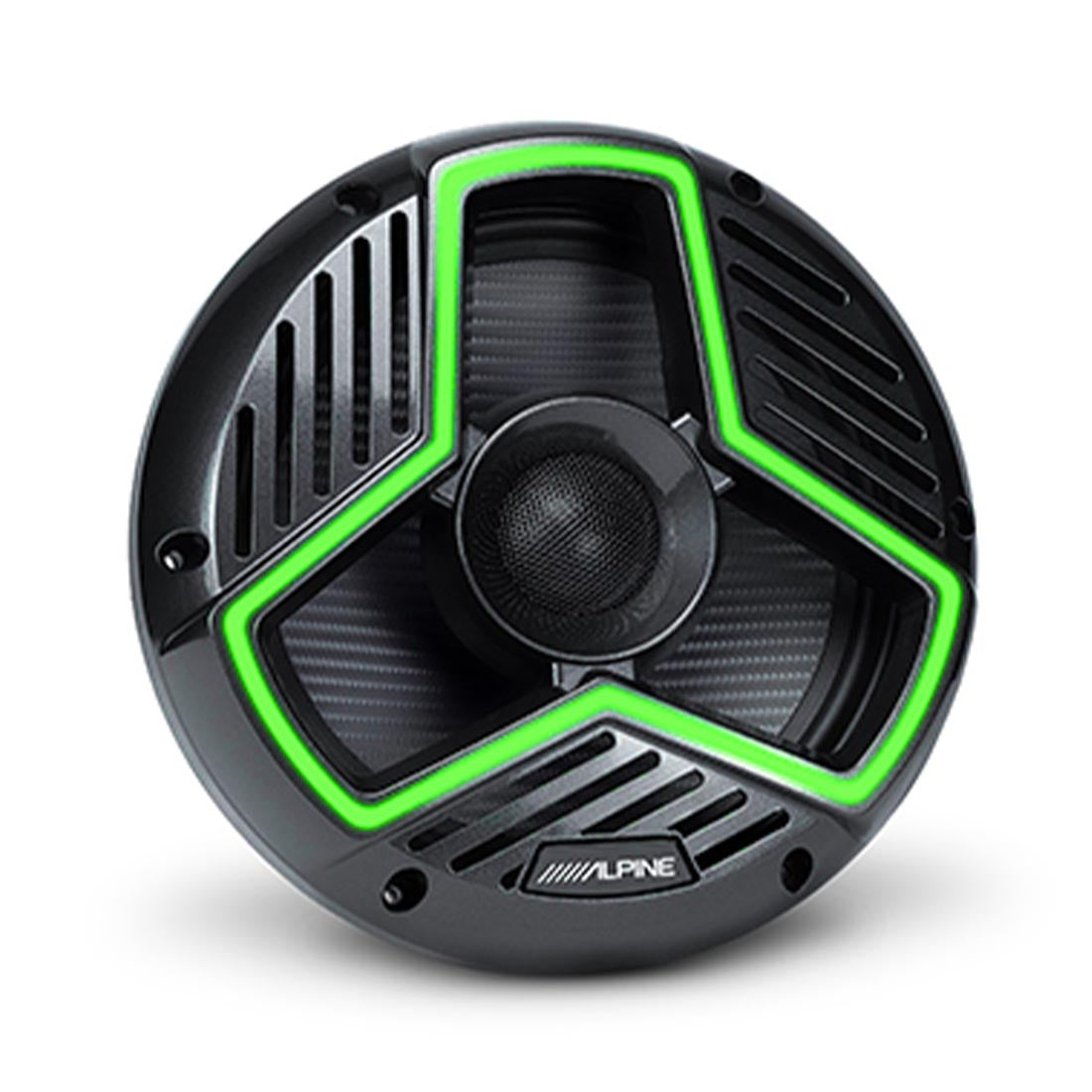 Alpine MRN-S88-LB 8.8" 2-Way Marine Speakers with RGB LED Lighting - Black