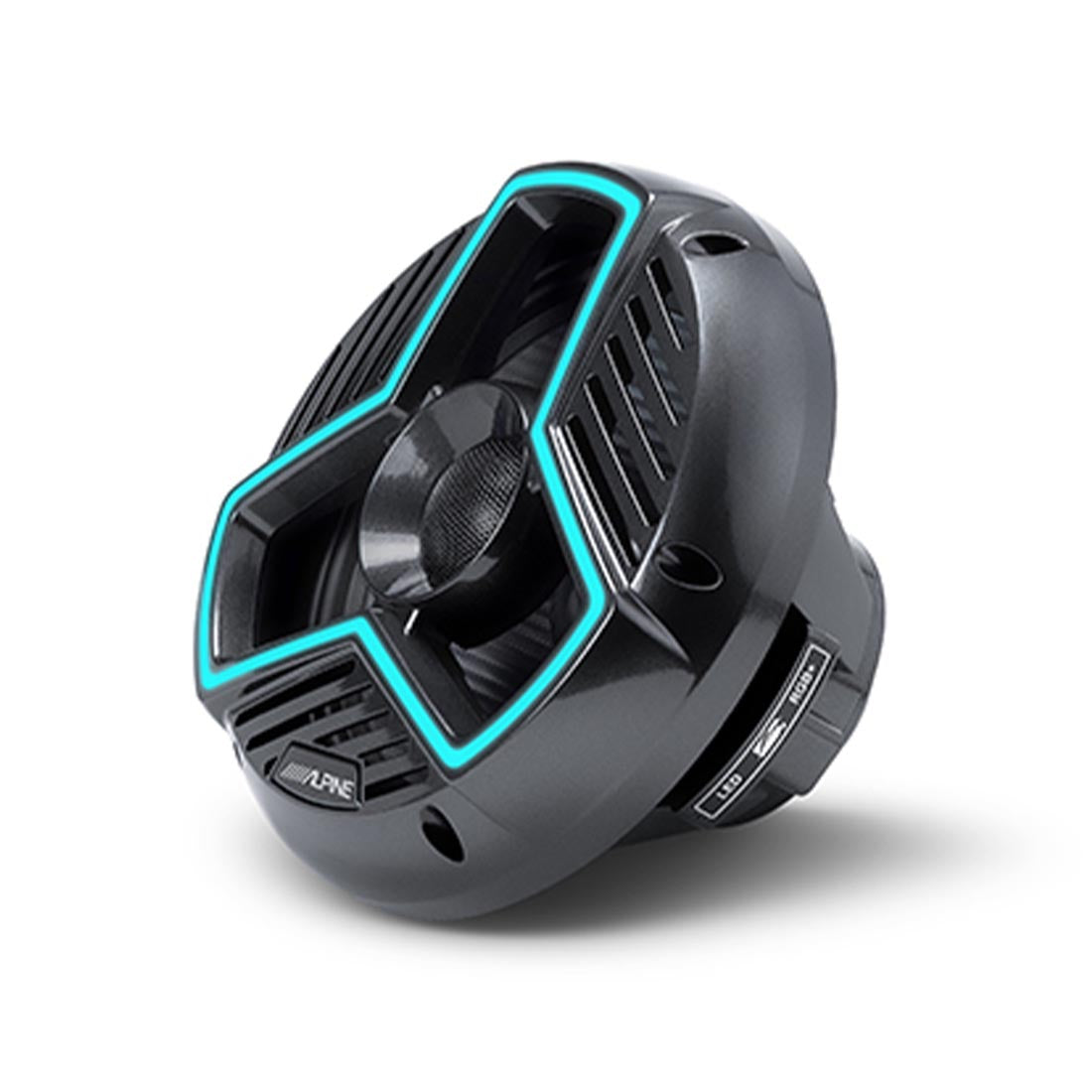 Alpine MRN-S88-LB 8.8" 2-Way Marine Speakers with RGB LED Lighting - Black