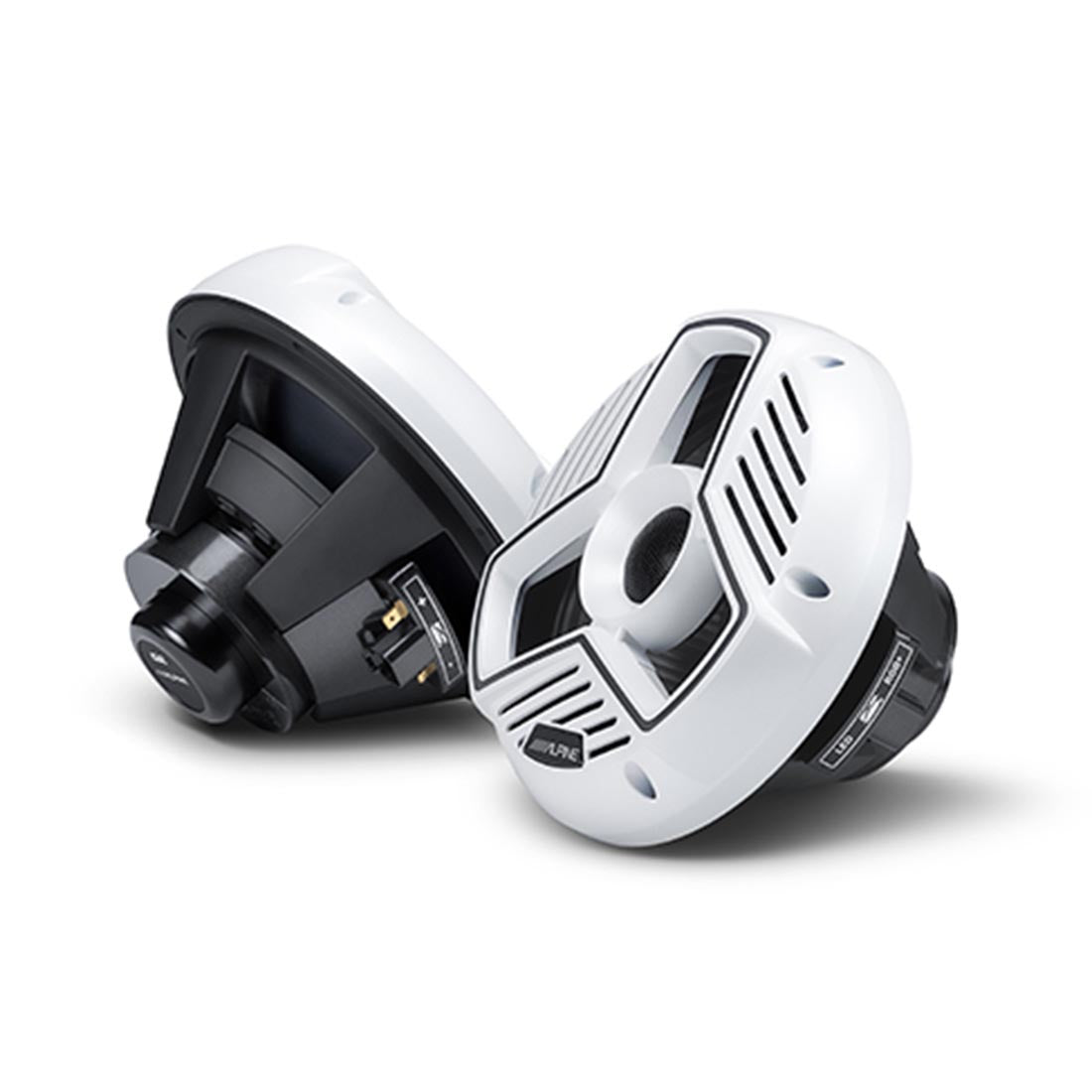 Alpine MRN-S88-LW 8.8" 2-Way Marine Speakers with RGB LED Lighting - White