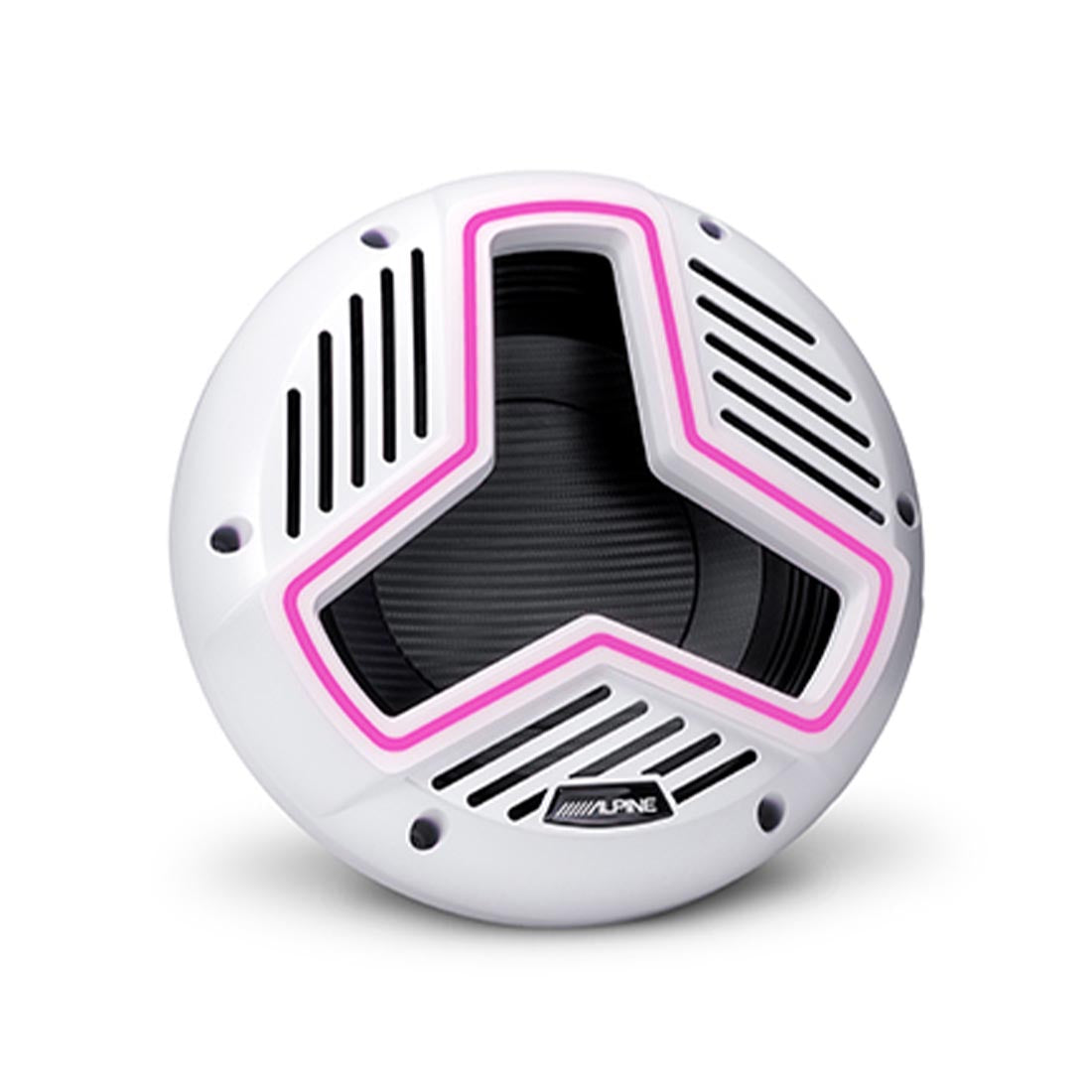 Alpine MRN-W10S4-IB-LW 10" 4-Ohm Infinite Baffle Marine RGB Subwoofer - White - Each