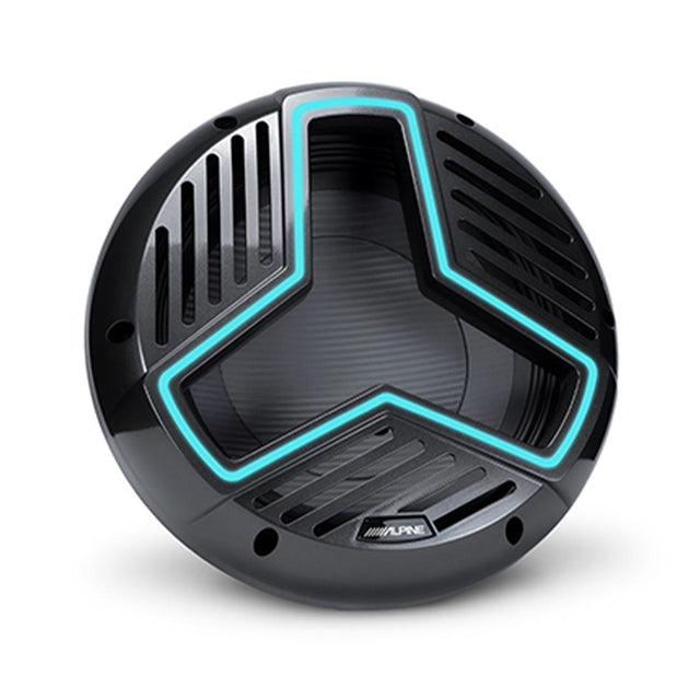Alpine MRN-W12S4-IB-LB 12" 4-Ohm Infinite Baffle Marine RGB Subwoofer - Black - Each
