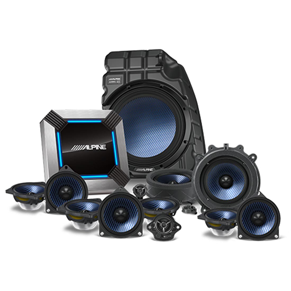 Alpine PSS-TSLA-M3P Premium 13-Speaker Complete Sound System Upgrade for Select Tesla Model 3 Base Vehicles