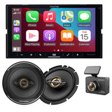 Alpine iLX-W670 Digital Multimedia Receiver | Pioneer TS-A1681F 6.5" Speakers | Kenwood DRV-A510W Dash Cam Bundle