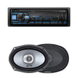 Alpine SXE-6925S 6"x9" Coaxial 2-Way Speakers | Alpine UTE-73BT Single-DIN Bluetooth Digital Media Receiver - Bundle