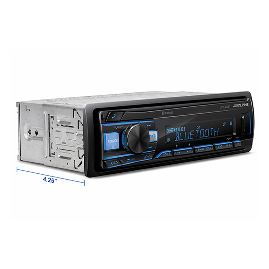 Alpine UTE-63BT Single-DIN Digital Media Receiver with Bluetooth