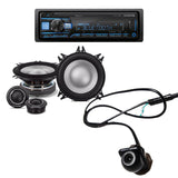 Alpine UTE-73BT Single-DIN Bluetooth Digital Media Receiver | Alpine S2-S40C S-Series 4" Component 2-Way Speaker System | EchoMaster RVC 5721 Push In Rear/Front View Backup Camera