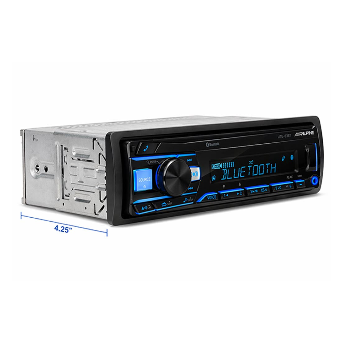 Alpine UTE-83BT Single-DIN Digital Media Receiver with Bluetooth
