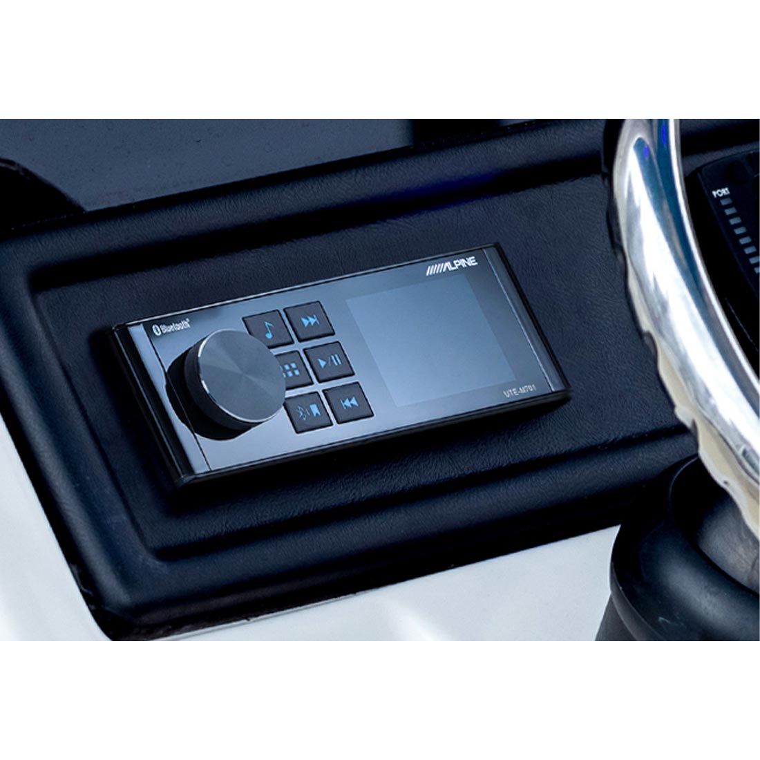 Alpine UTE-M701 Waterproof Marine Bluetooth Receiver with 2.8" Display