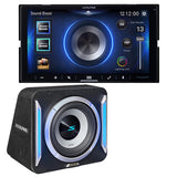 Alpine iLX-W670 Digital Multimedia Receiver | Alpine S2-SB10 Preloaded Subwoofer Wedge Enclosure - Bundle