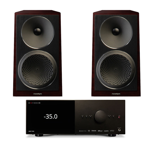 Anthem MRX 1140 8K AV Receiver | Paradigm Founder 40B Bookshelf Speakers - Midnight Cherry - Pair - Bundle