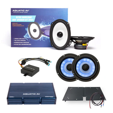 Aquatic AV BT300 Batwing ULTRA RGB Speaker and Amp Kit for 1998-2013 Harley Davidsons