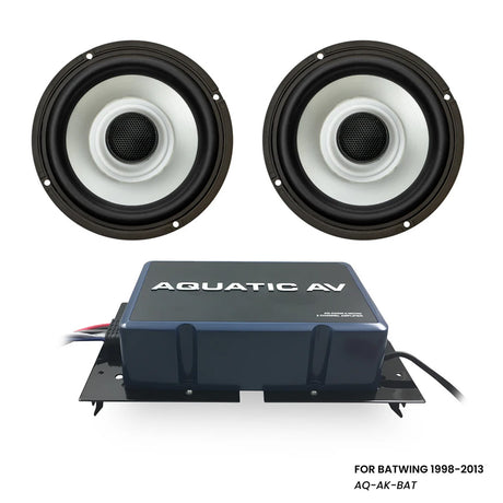 Aquatic AV BT400 Batwing Amplifier Bundle for 1998-2013 Harley Davidsons