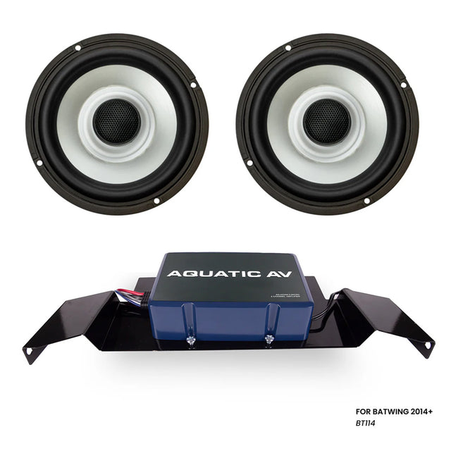 Aquatic AV BT401 Batwing Amplifier Bundle for 2014+ Harley Davidsons