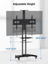 ErgoAV BETCL2-01B Cart for TVs 40? to 75? with Camera Shelf