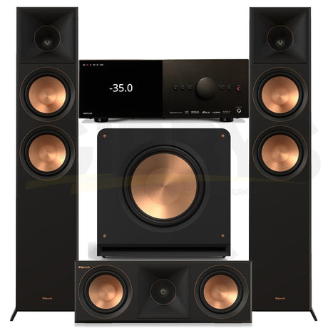 Anthem MRX 540 8K AV Receiver | Klipsch RP-5000FBII Reference Premier MK-II 3.1 Speaker Bundle #4