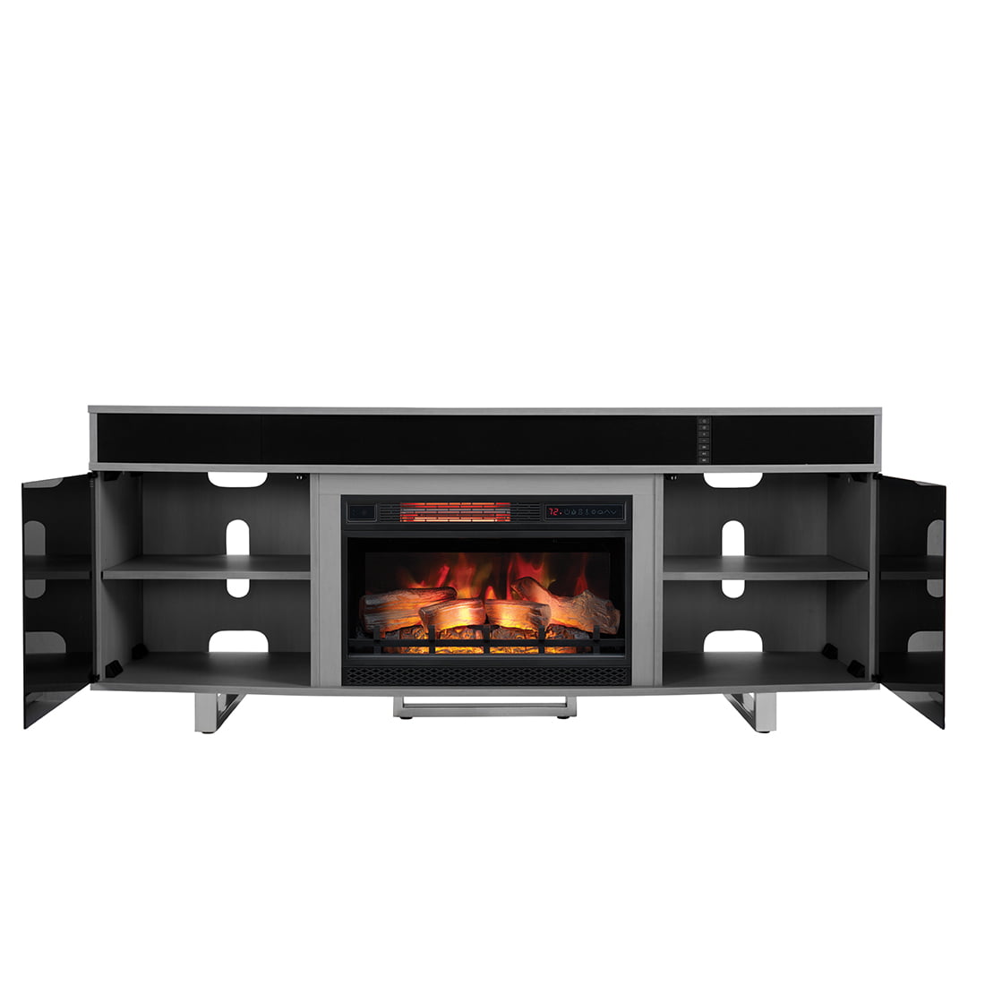 Bell'O NEWENTG New Enterprise Classic Flame TV Stand - Gray
