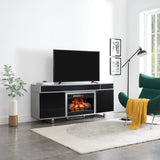 Bell'O NEWENTW New Enterprise Classic Flame TV Stand - White