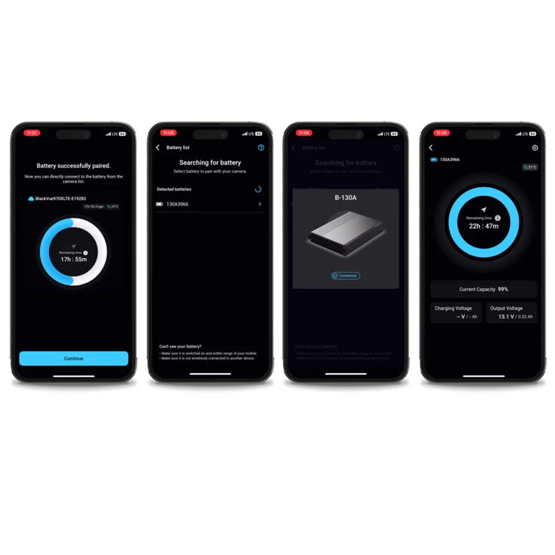 BlackVue B-130A Dash Cam Battery Pack for Parking Mode