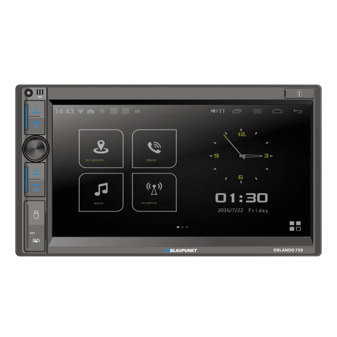 Blaupunkt ORLANDO750 Double Din Receiver 6.95" - USB / AUX / BT / Apple CarPlay / Android Auto
