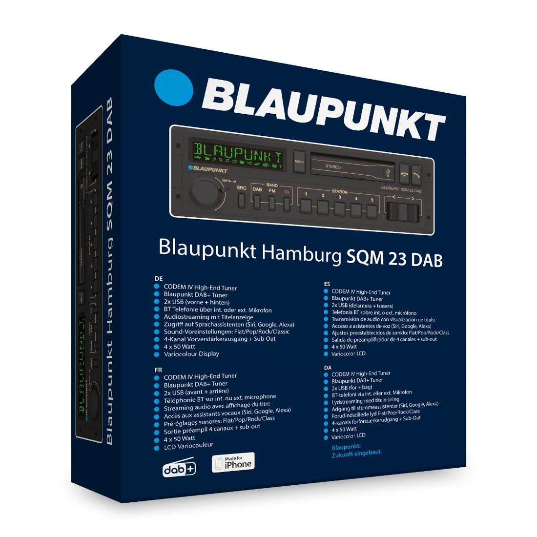 Blaupunkt Hamburg SQM 23 DAB Single DIN Mechless Bluetooth Receiver