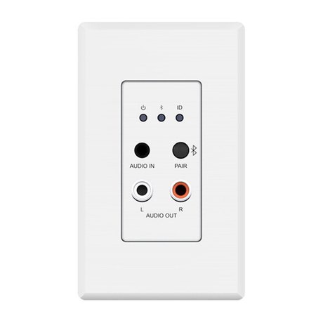 Blustream DA11ABL-WP-US-V2 Bluetooth Dante Wall Plate - White