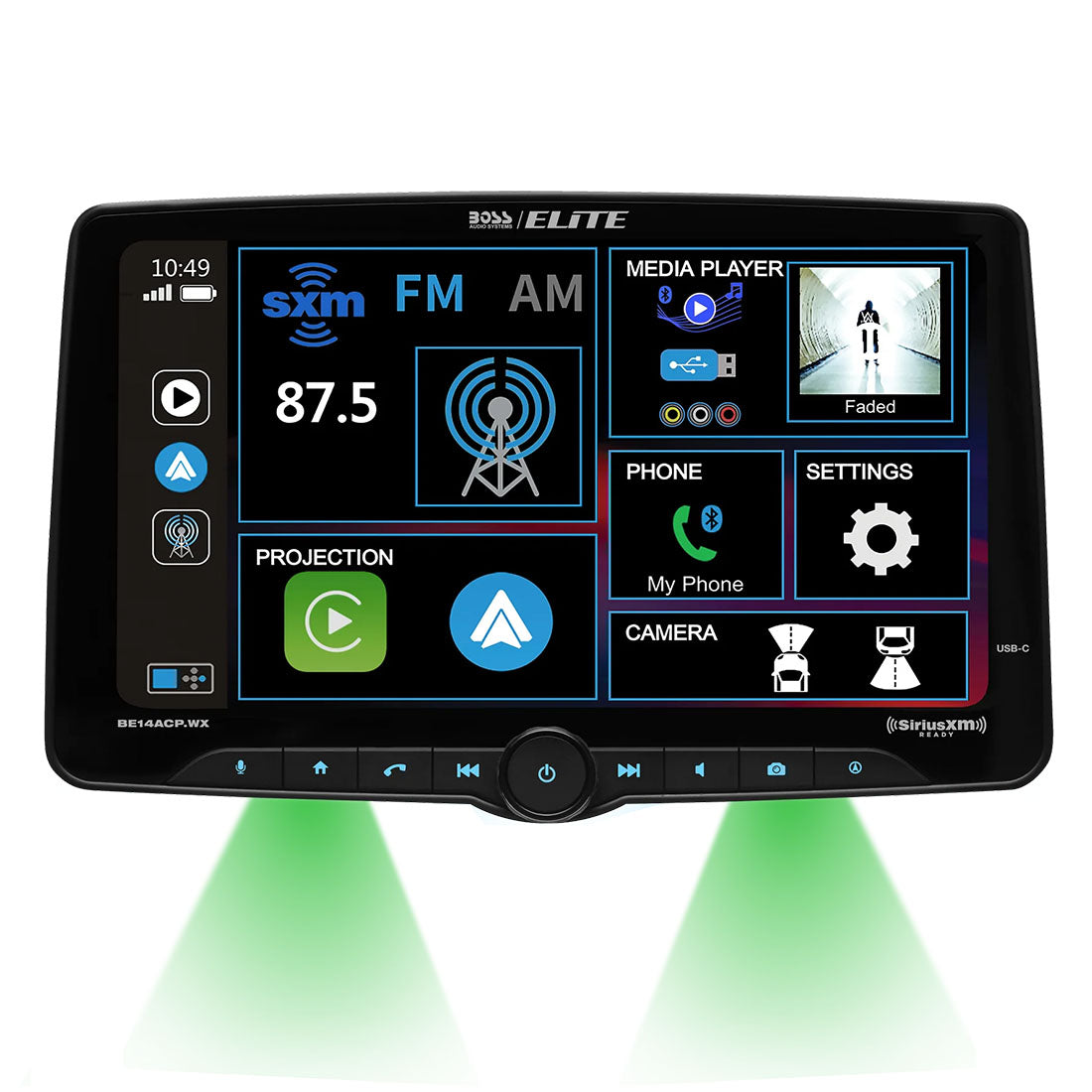 Boss Audio Elite BE14ACP.WX Digital Multimedia Receiver | Sirius XM Tuner - Bundle (BE14ACP.WX_SXM)