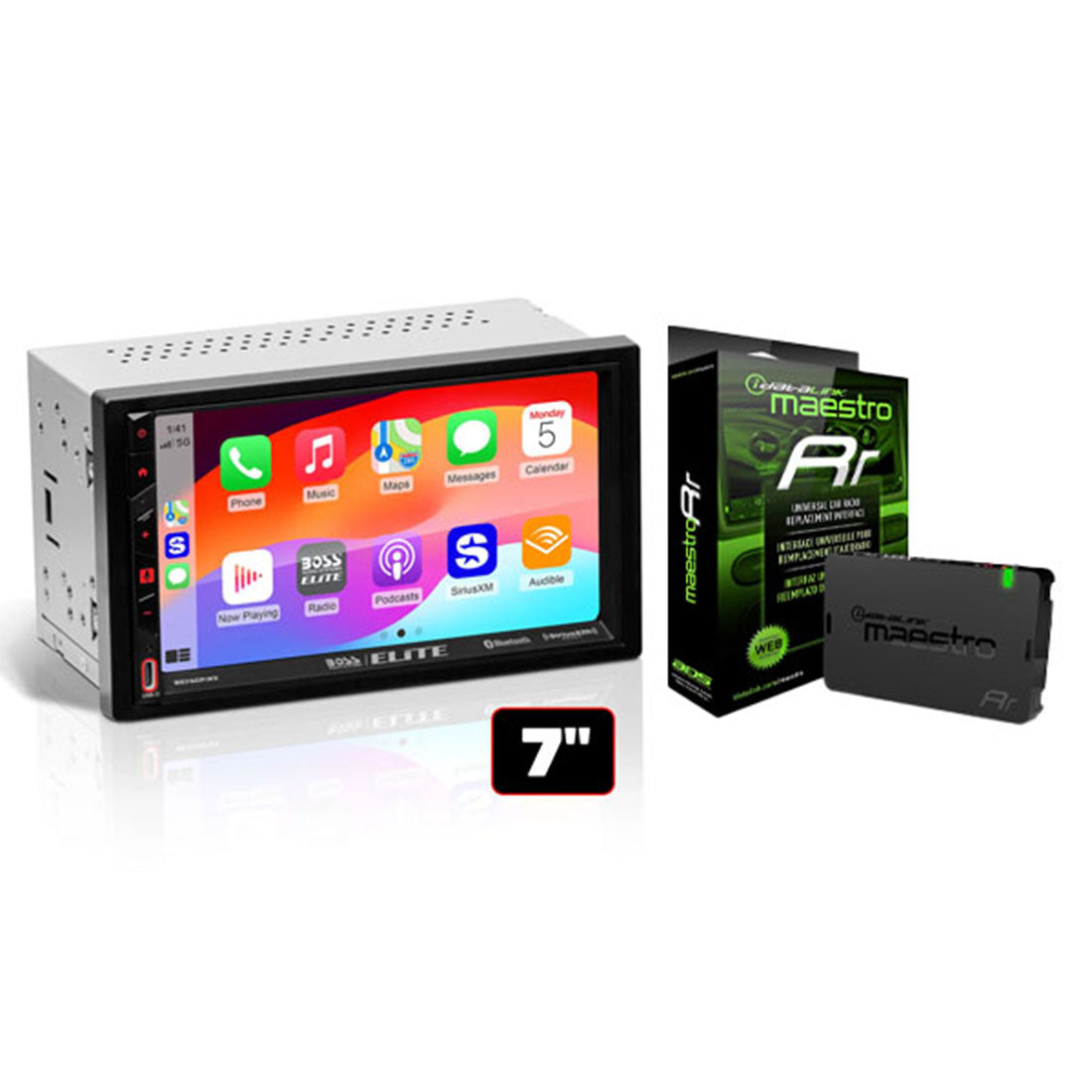 Boss Audio Elite BE7ACP.WX Digital Multimedia Receiver | iDatalink Maestro RR Interface Module - Bundle (BE7ACP.WX_MRR)