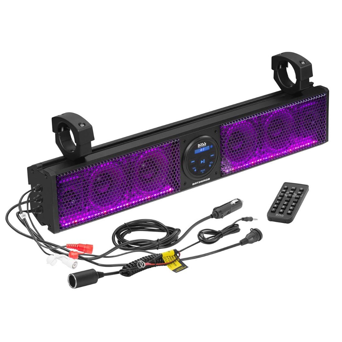 Boss Audio BRT26RGB 26" 6-Speaker Bluetooth Amplified ATV/UTV Sound System with RGB LED Lights