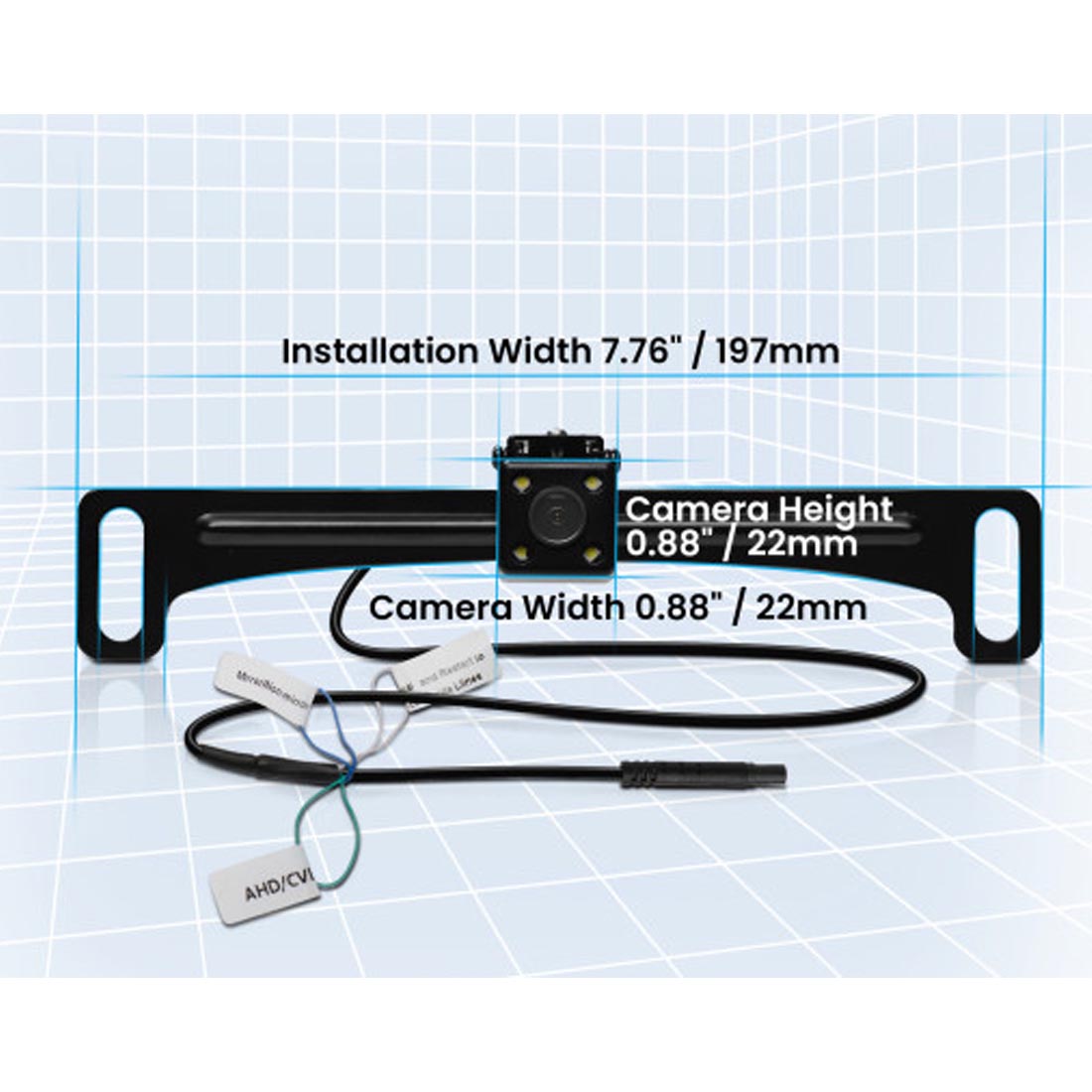 Boss Audio Elite ELPC40B Weather Proof Rear-View License Plate Mount Camera