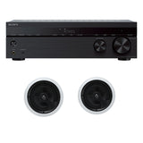 Sony STR-DH790 7.2 Channel Home Theatre AV Receiver | Crossroads IC80-H 8" In-Ceiling Speaker (Pair) - Bundle