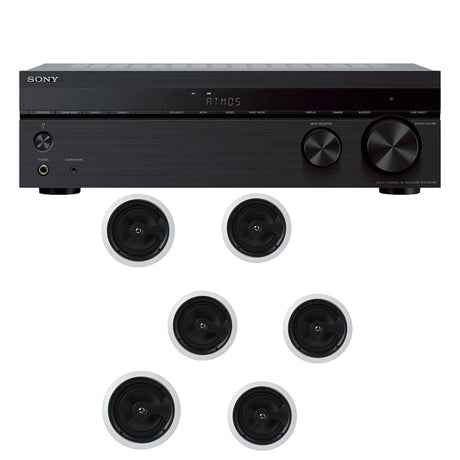 Sony STR-DH790 7.2 Channel Home Theatre AV Receiver | Crossroads IC80-H(6) 8" In-Ceiling Speaker – Bundle