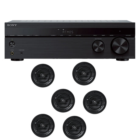 Sony STR-DH790 7.2 Channel Home Theatre AV Receiver | Crossroads NIC60-H(6) 6" Frameless In-Ceiling Speaker - Bundle