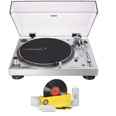 Audio-Technica AT-LP120XUSB-SV Direct-Drive Turntable | Spin-Clean SPINSYS2 Record Washer MKII (Deluxe Kit) - Bundle